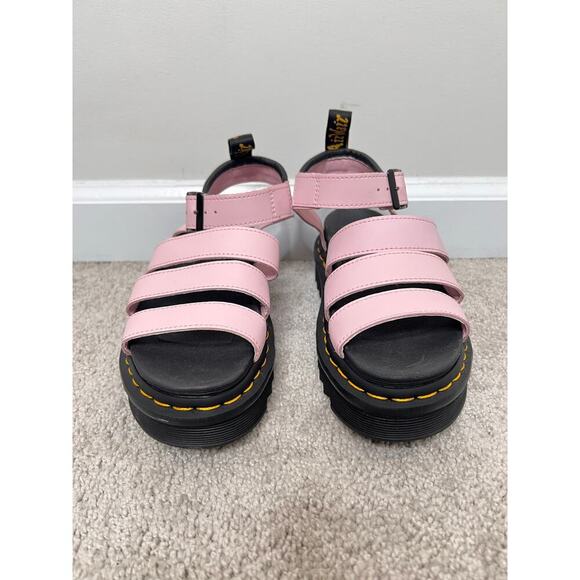 Dr Martens Womens Blaire Cambridge Fisherman Leather Sandals Pink Womens Size 6 - Picture 3 of 10
